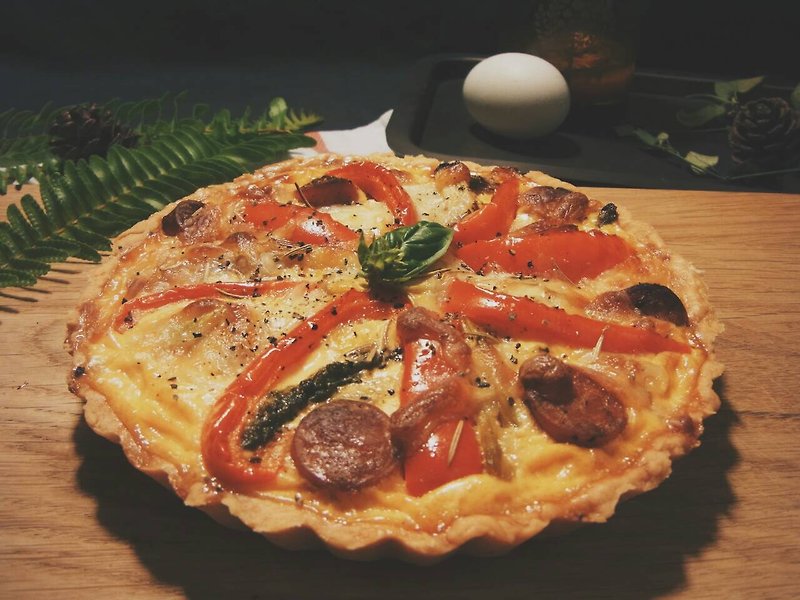 Bacon Tomato Confit and Mushroom Quiche - Other - Fresh Ingredients Orange