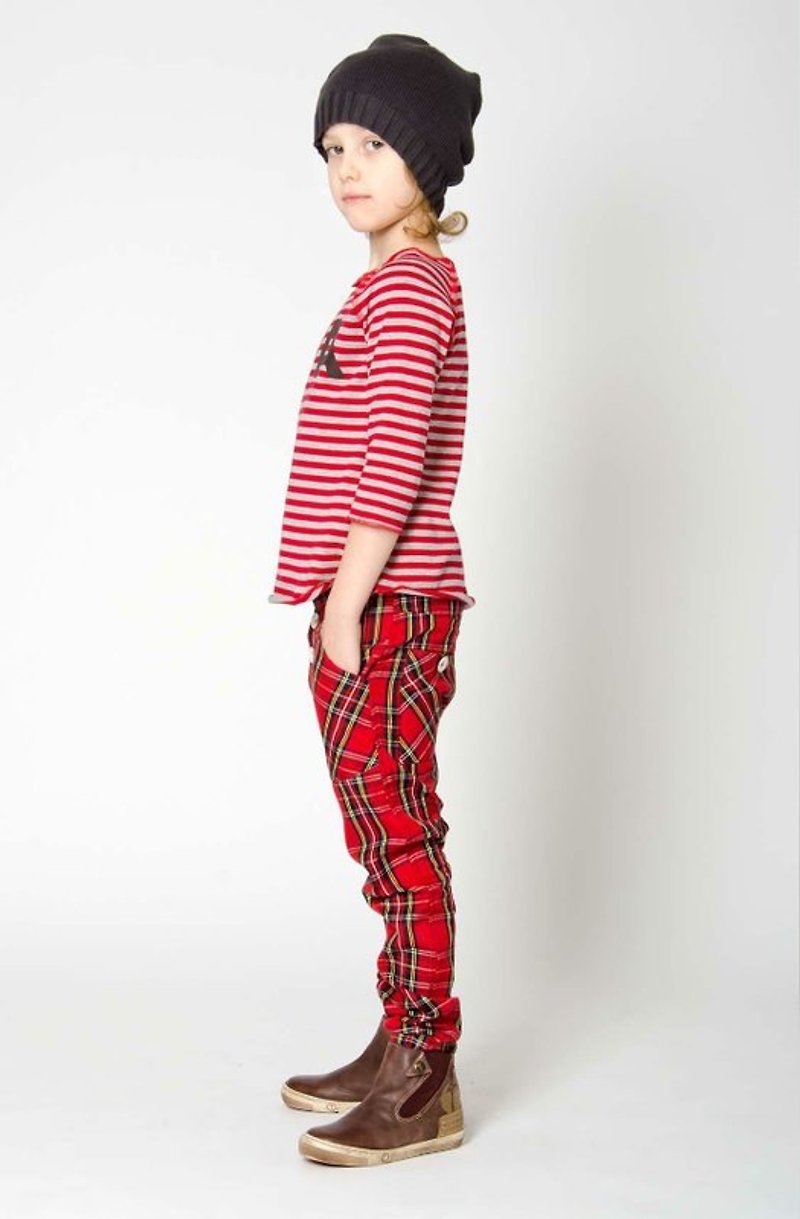 shampoodle red checkered trousers - Other - Cotton & Hemp Red