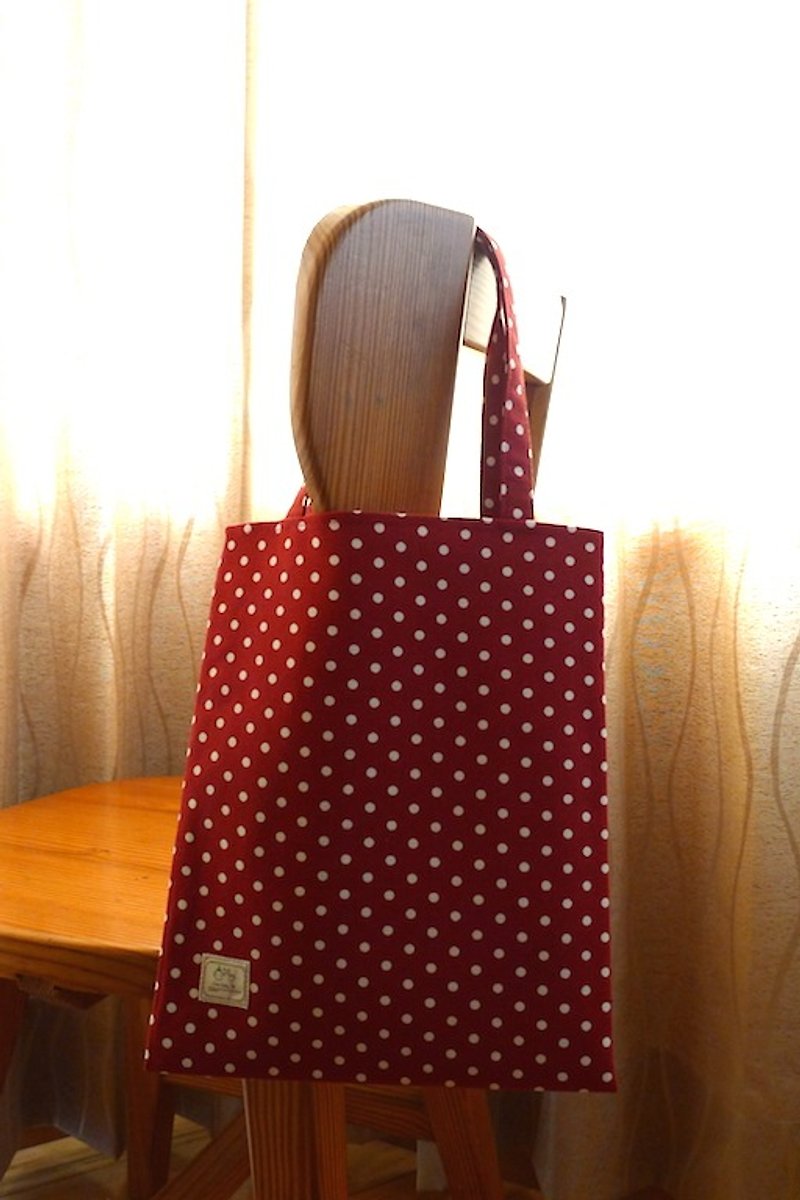 ✎ Dingfan Shuiyu | Flat Tote Bag/Handbag | Berry Red - Handbags & Totes - Other Materials 