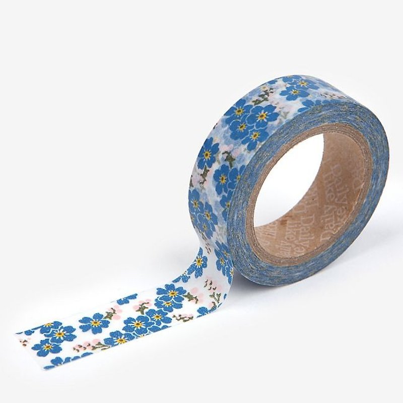 Dailylike-single reel of paper tape 29-forget-me-E2D20622 - Washi Tape - Paper Blue