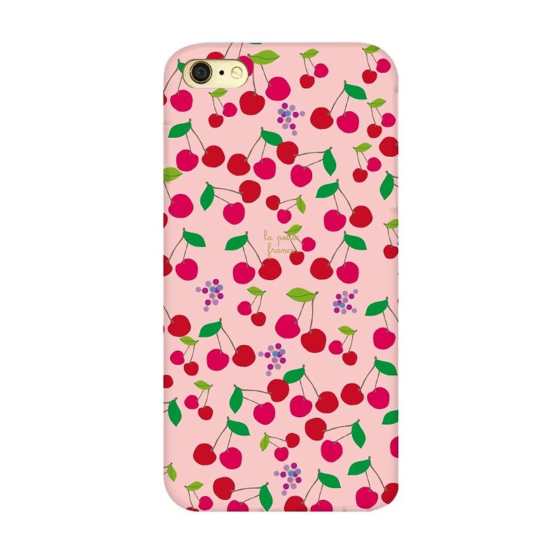 Small cherry phone shell - Phone Cases - Other Materials Pink
