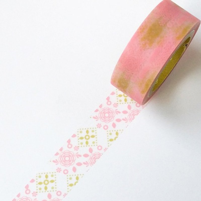 NICHIBAN Petit Joie Mending Tape Maximo Oliveros tape [Rose Brick (PJMD-15S001)] - Washi Tape - Other Materials Multicolor