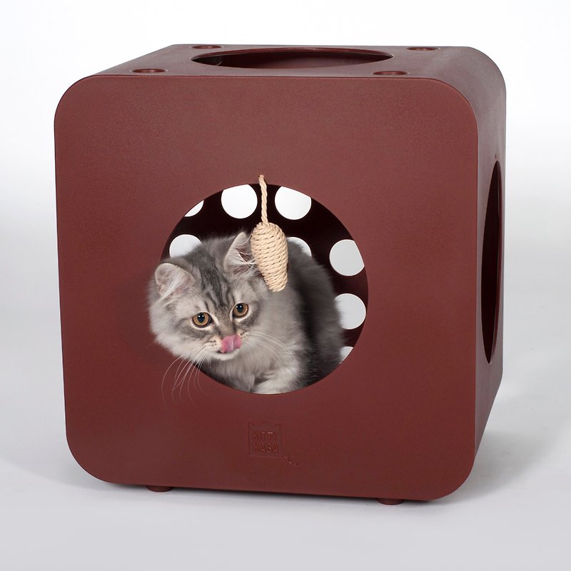  貓箱 貓屋 貓玩具 連 麻繩小老鼠 多功能 KITTY KASA-Recreation 組合式 貓屋
