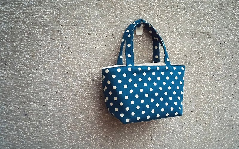 Raindrops tote bag - กระเป๋าถือ - วัสดุอื่นๆ สีน้ำเงิน