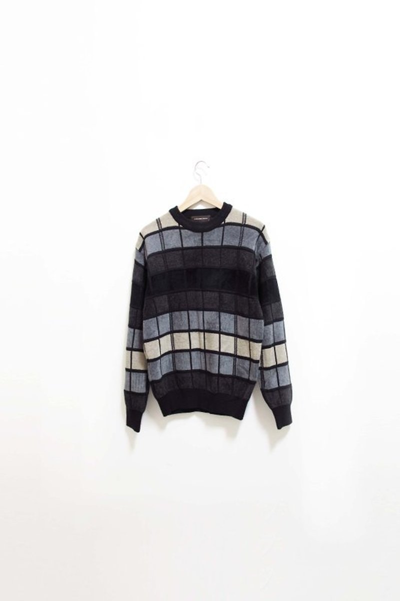【Wahr】格線毛衣 - Women's Sweaters - Other Materials Multicolor