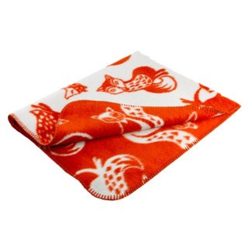 Fabulous Goose ultra-soft bristles blanket organic cotton Series - playful little fox - Orange - Other - Cotton & Hemp 