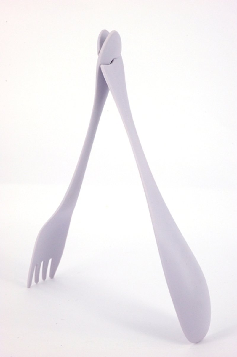 "TONG²" 三合一時尚料理夾《灰白》 - 廚具 - 塑膠 白色
