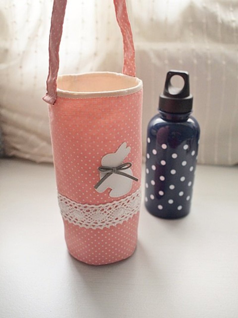 hairmo. Lace rabbit kettle bag / accompanying cup orange bags -3 points - Beverage Holders & Bags - Other Materials White