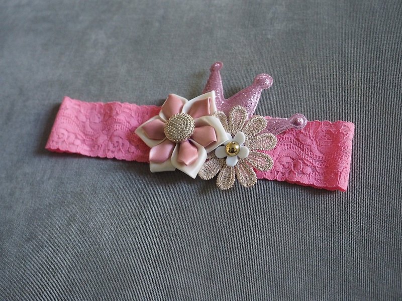 Handmade baby/kid elastic headband - Bibs - Other Materials Pink