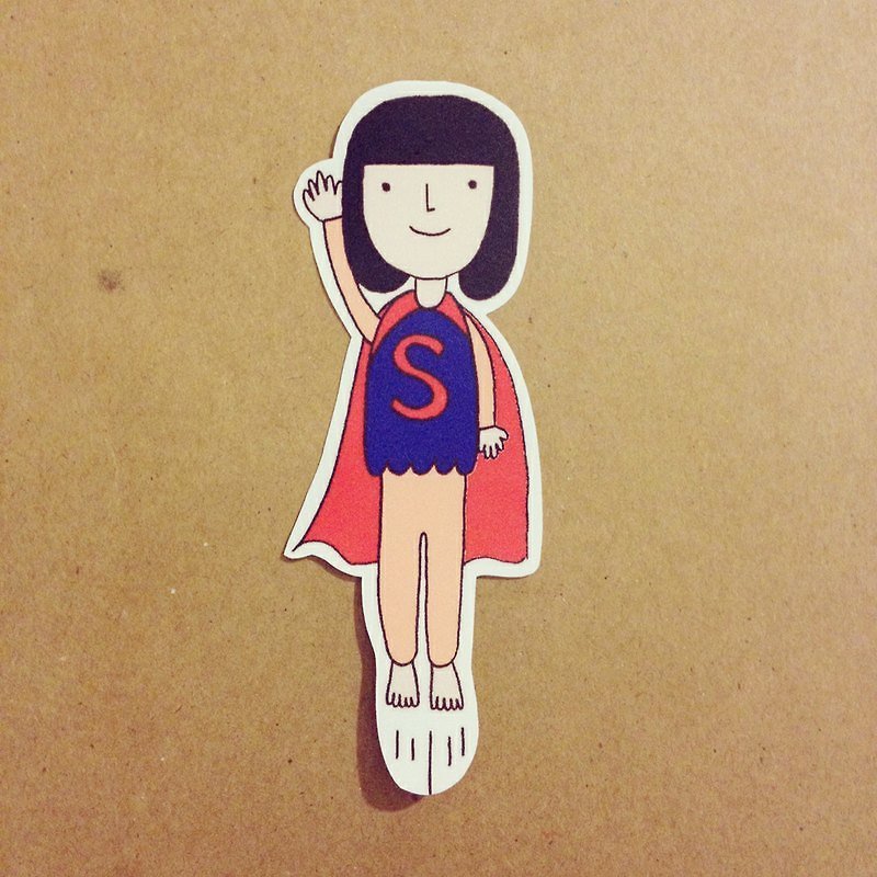 big sticker / superwoman - สติกเกอร์ - กระดาษ 