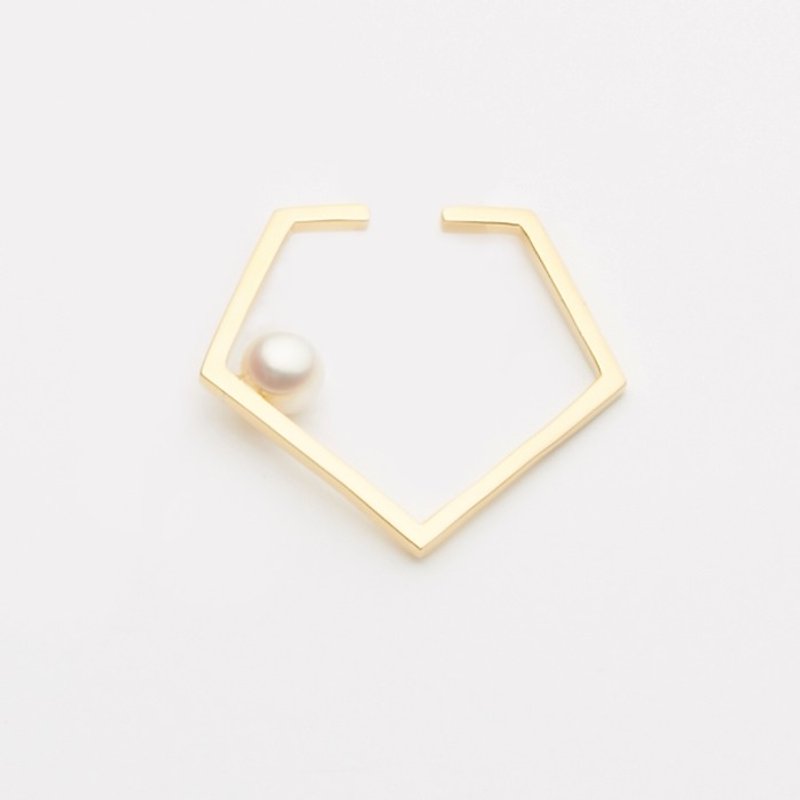 時尚典雅 / Corsica earring 單支 - 耳環/耳夾 - 其他金屬 金色