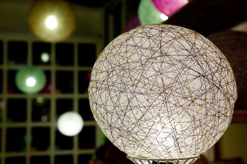 【和風】手編みのボールランプシェード - 照明・ランプ - その他の素材 ブラウン