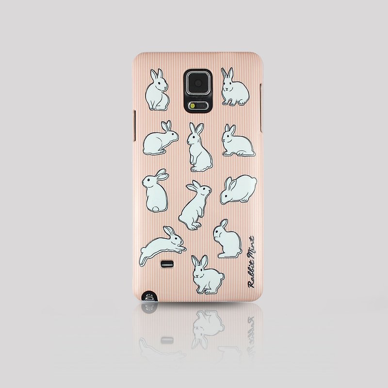 (Rabbit Mint) Mint Rabbit Phone Case - Pink Straight Series - Samsung Note 4 (P00050) - Phone Cases - Plastic Pink
