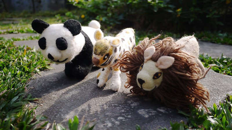 ☼ handmade. Animal wool felt doll ☼ - Stuffed Dolls & Figurines - Wool Khaki