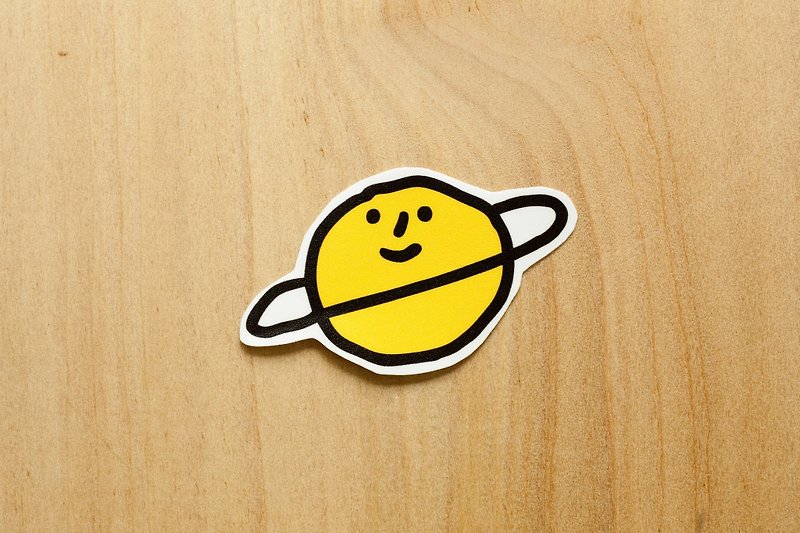 今晚我是手-把宇宙的一切都擬人化防水貼紙-宇宙星球人 - Stickers - Paper Yellow
