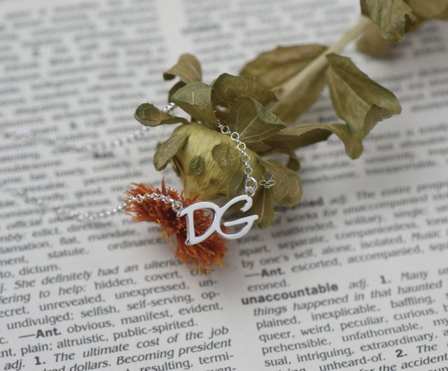 English name/letters necklace (custom-made, 925 silver) - C