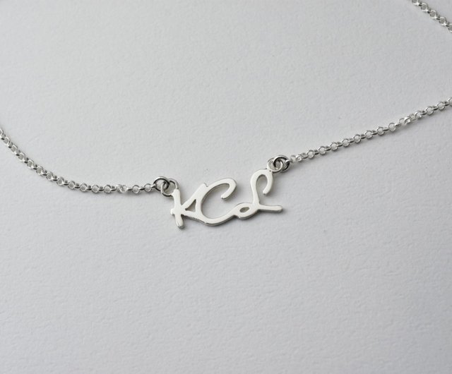 English name/letters necklace (custom-made, 925 silver) - C