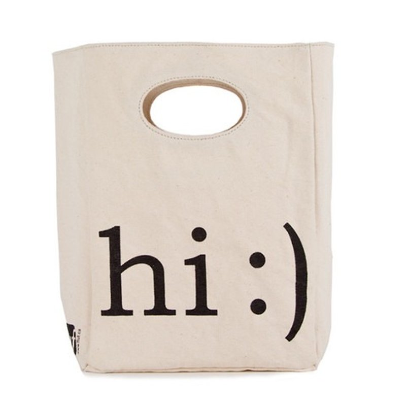 【Canadian Fluf Organic Cotton】 Handbag-(Hi) - กระเป๋าถือ - ผ้าฝ้าย/ผ้าลินิน ขาว