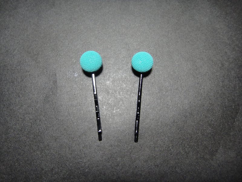 Tiffany Blue Button Hairpin C20ASZ08 - เครื่องประดับผม - วัสดุอื่นๆ สีน้ำเงิน