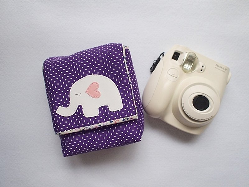 hairmo. Love like a Polaroid camera bag with no mention bright purple dot + -10 - กระเป๋ากล้อง - วัสดุอื่นๆ สีม่วง