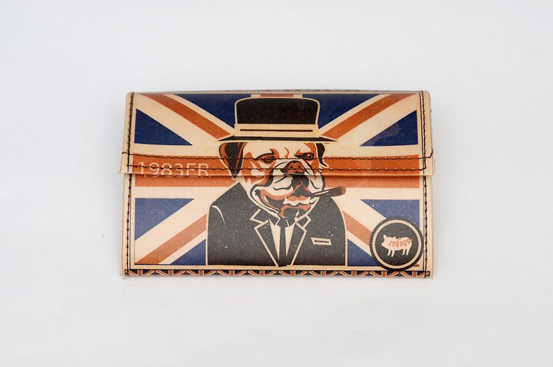 1983ER紙財布-イギリスのブルドッグ - 財布 - 紙 レッド