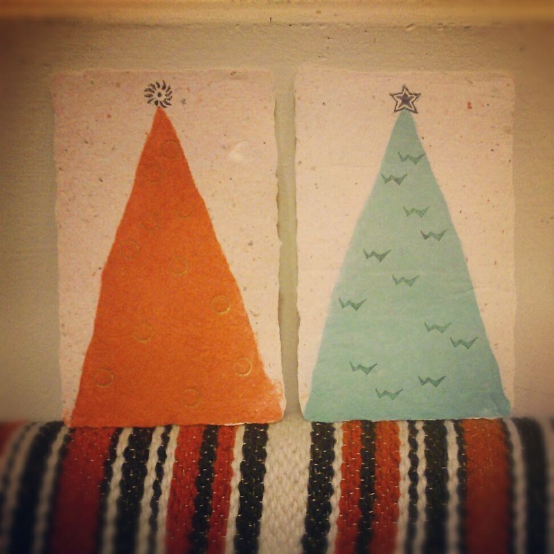Christmas postcard - การ์ด/โปสการ์ด - กระดาษ สีเขียว