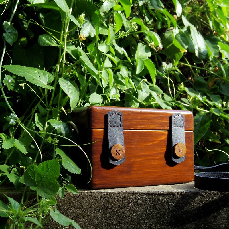 WT wooden bag (real wood) - Messenger Bags & Sling Bags - Wood Black