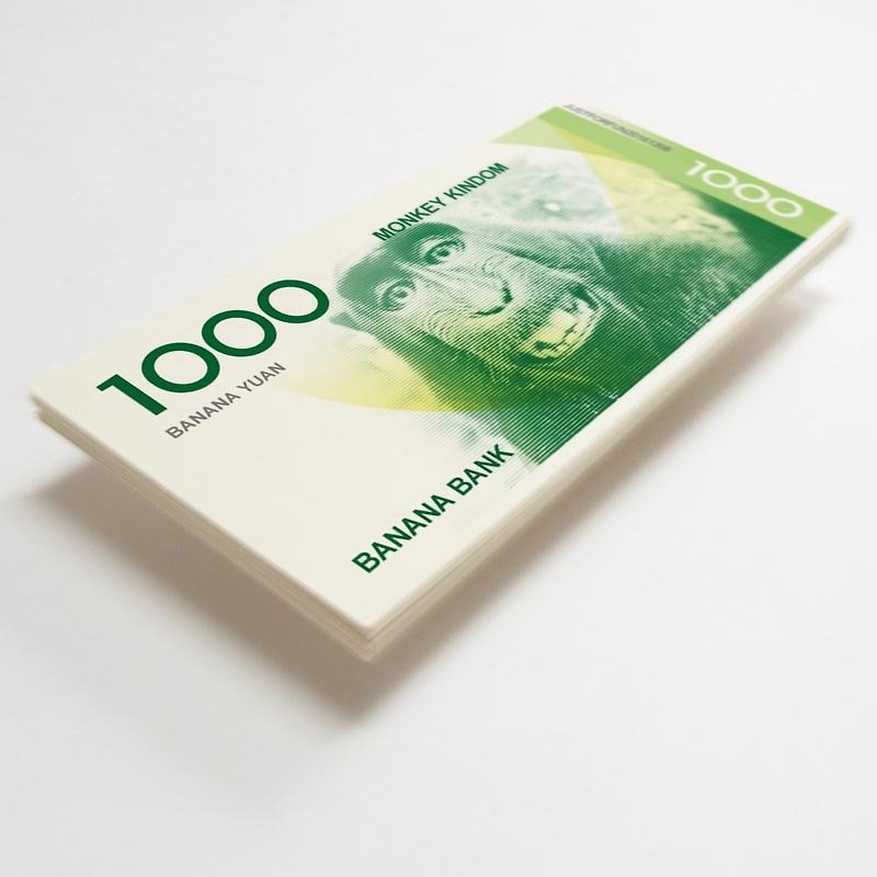 2016猴年祝福卡片-創意猴年紙幣1000蕉圓6張-搞怪紅包-猴年紙幣書籤- - 利是封/揮春 - 紙 綠色