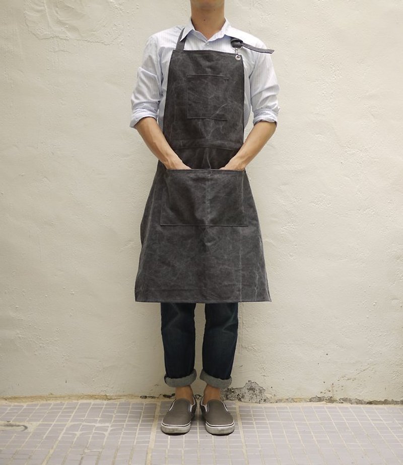 Washed Canvas 01 Full Length Apron - Aprons - Other Materials 