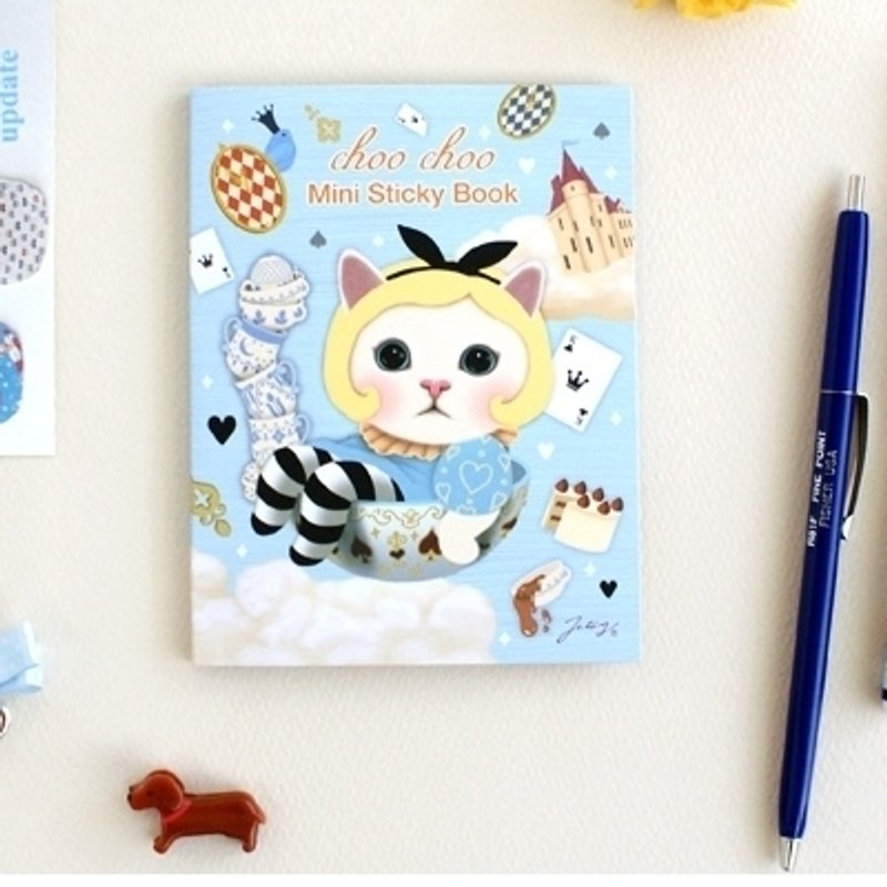 Jetoy,Choo choo甜蜜貓迷你便利貼_Wonderland (J1306302) - Stickers - Paper Blue