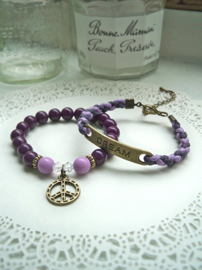 A dream come true bracelet - purple + purple -2 article - Bracelets - Other Materials Purple