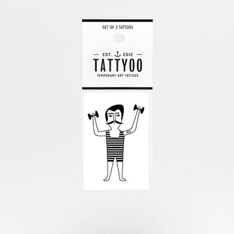 大力士 刺青紋身貼紙 | TATTYOO - 紋身貼紙/刺青貼紙 - 紙 金色