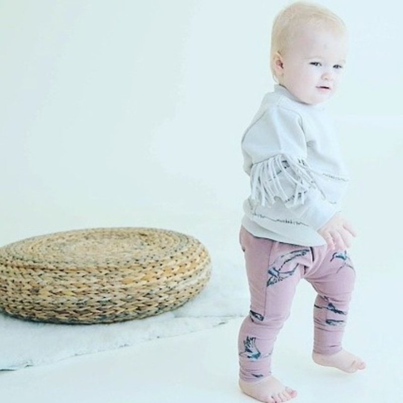 Mói Kids 冰島有機棉童裝哈倫長褲 1歲至4歲粉紅 - 童裝褲 - 棉．麻 