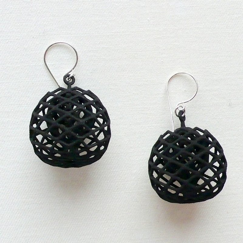buds black earrings - Earrings & Clip-ons - Plastic Black