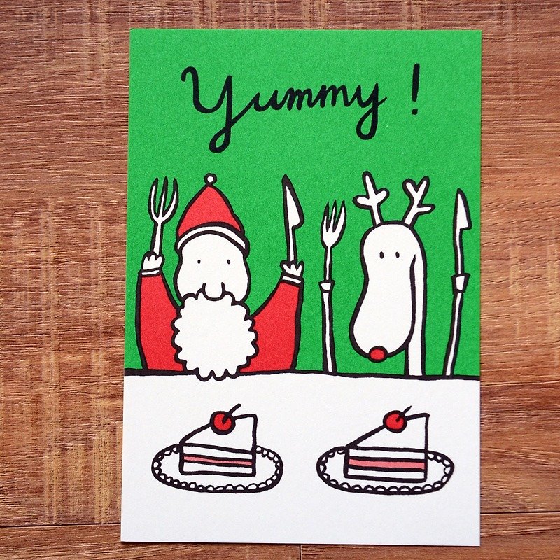 Christmas Postcard No. 7 (2015 models clearing price!) - การ์ด/โปสการ์ด - กระดาษ สีเขียว