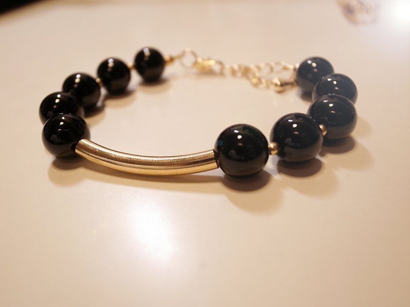 Black humor agate bracelet - Bracelets - Other Materials Black