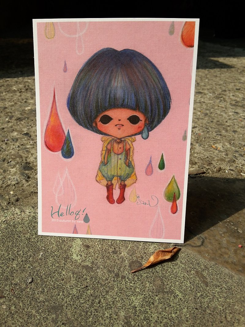 Put on a yellow raincoat postcard - Cards & Postcards - Paper Pink
