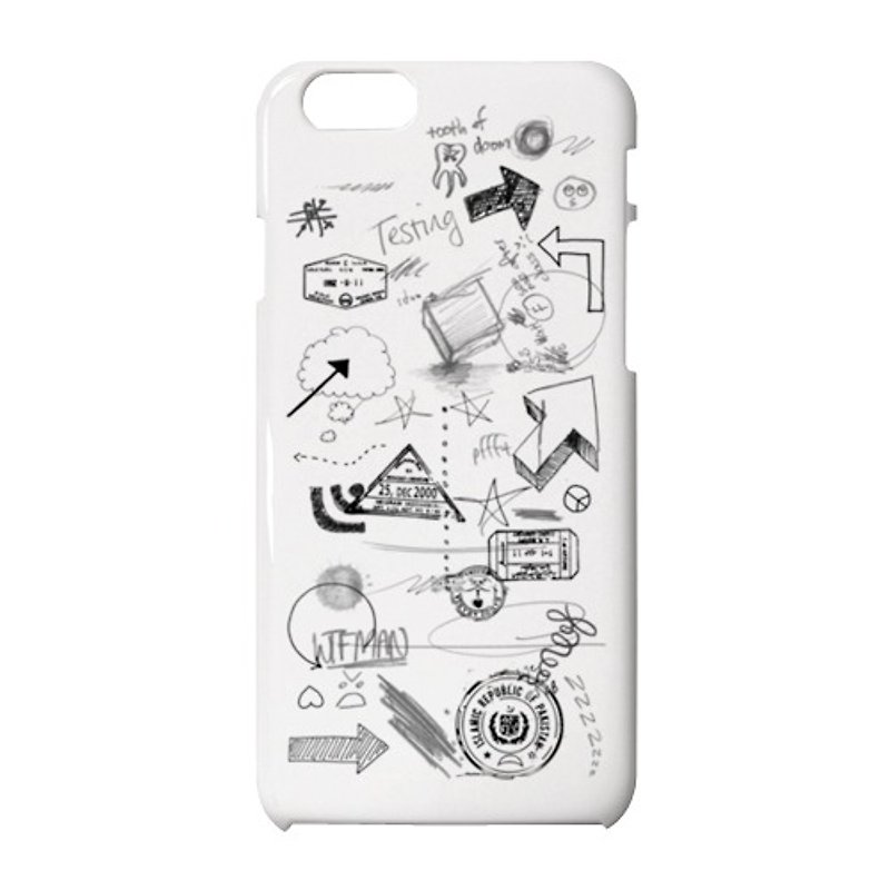 scribble iPhone case - スマホケース - プラスチック ホワイト