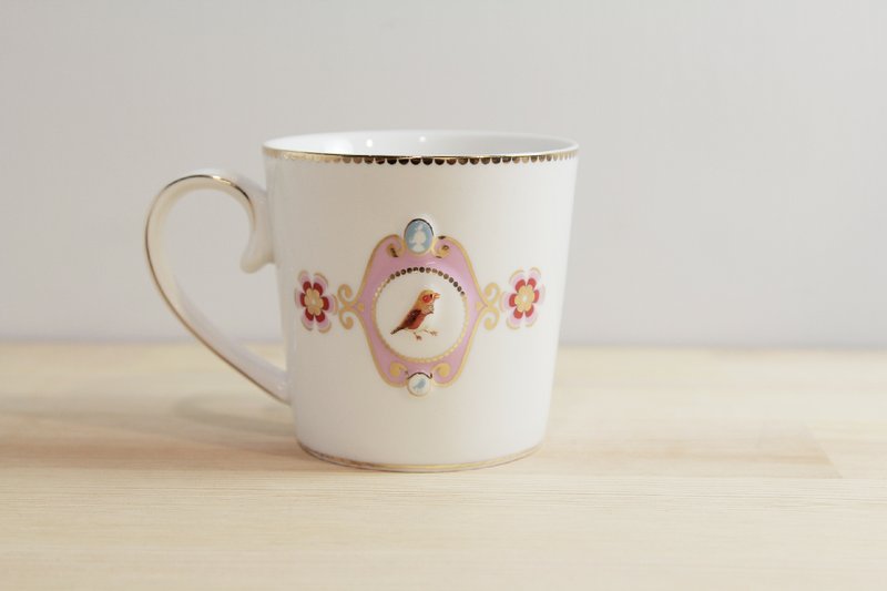 [SUSS] 荷蘭PIP STUDIO 復古愛之鳥花紋馬克杯(紅)---適生日送禮/現貨免運 - Mugs - Other Materials Red