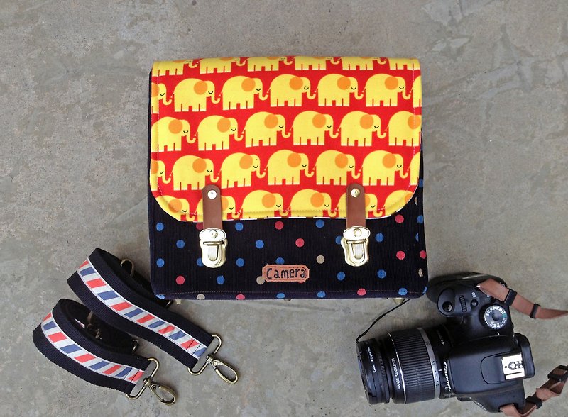 Monocular camera back. Slung dual-use package --- elephant - กระเป๋าเป้สะพายหลัง - วัสดุอื่นๆ สีแดง