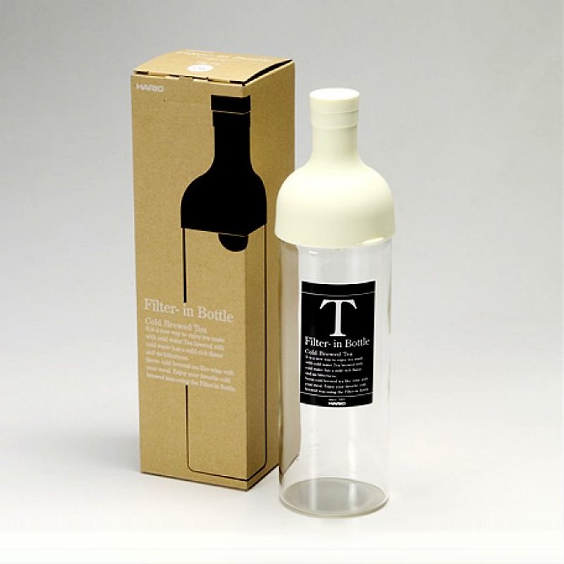 HARIOボトル冷たいティーポットフィルター·イン·ボトル白 - 急須・ティーカップ - ガラス ホワイト