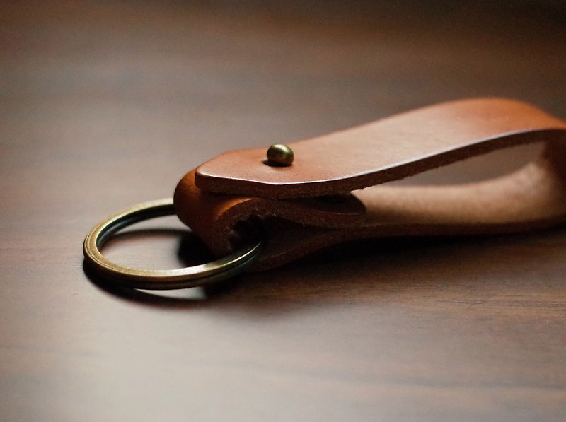 IPPI－Code Keyring－Tan - Other - Genuine Leather Brown