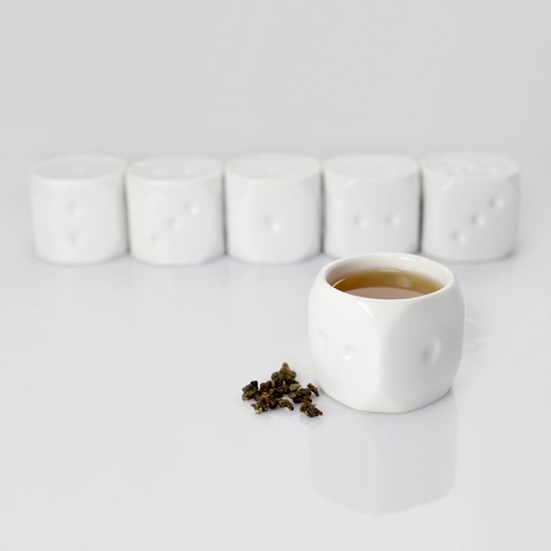 dipper 18樂茶飲杯6入組 - 茶壺/茶杯/茶具 - 瓷 白色