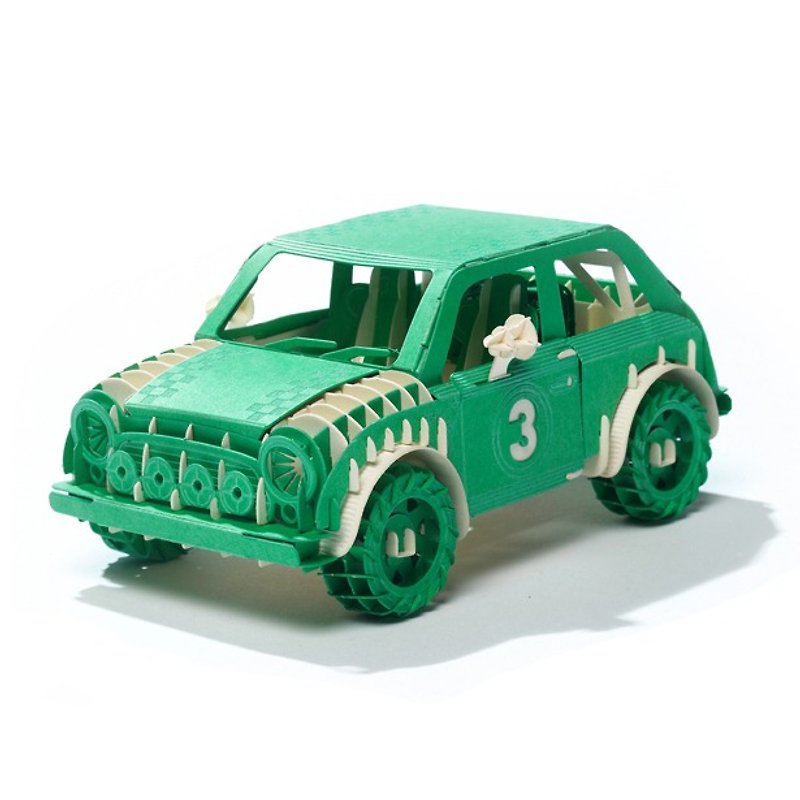 Papero Paper Landscape DIY Mini Model-Rally Car (Green)/Mini Rally Car (Green) - งานไม้/ไม้ไผ่/ตัดกระดาษ - วัสดุอื่นๆ สีเขียว
