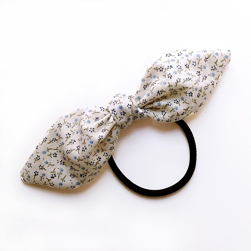 Handmade British Floral Bow Hair Bundle - Hair Accessories - Other Materials Blue