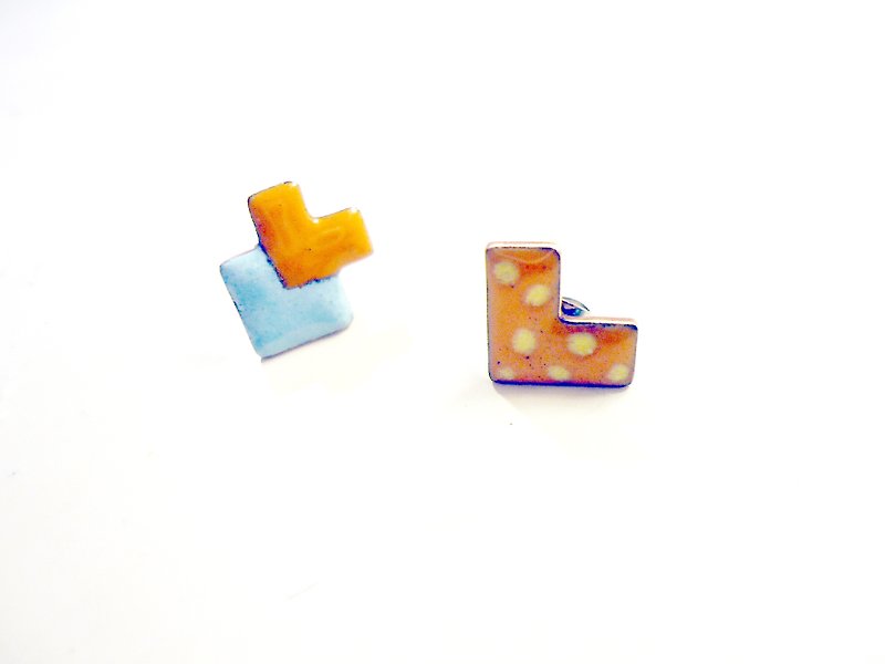 Simple Love Earrings Simple Love Earrings (Orange) - Earrings & Clip-ons - Other Metals Orange