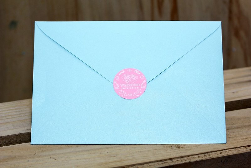 [Sticker] (wedding invitations seal stickers / decorative stickers / round stickers / merchandise sticker) - การ์ดงานแต่ง - กระดาษ หลากหลายสี