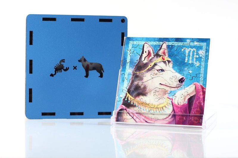 35P wooden puzzle _ Scorpius X Huskies - Wood, Bamboo & Paper - Wood Blue