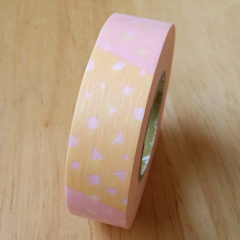 NICHIBAN Petit Joie Masking Tape and paper tape [geometric collage (PJMT-15S004)] - Washi Tape - Paper Multicolor
