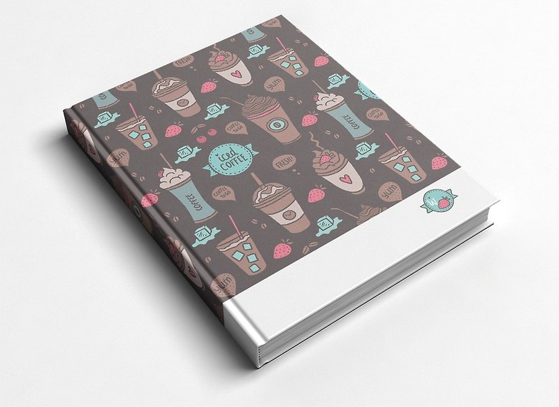 ☆ ° Rococo Strawberries WELKIN Handwork Handbook / Notebook / Handbook / Diary - Coffee - สมุดบันทึก/สมุดปฏิทิน - กระดาษ สีน้ำเงิน
